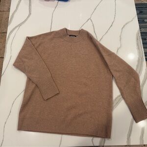 NAADAM Women's Crew Neck Sweater - Brown cashmere